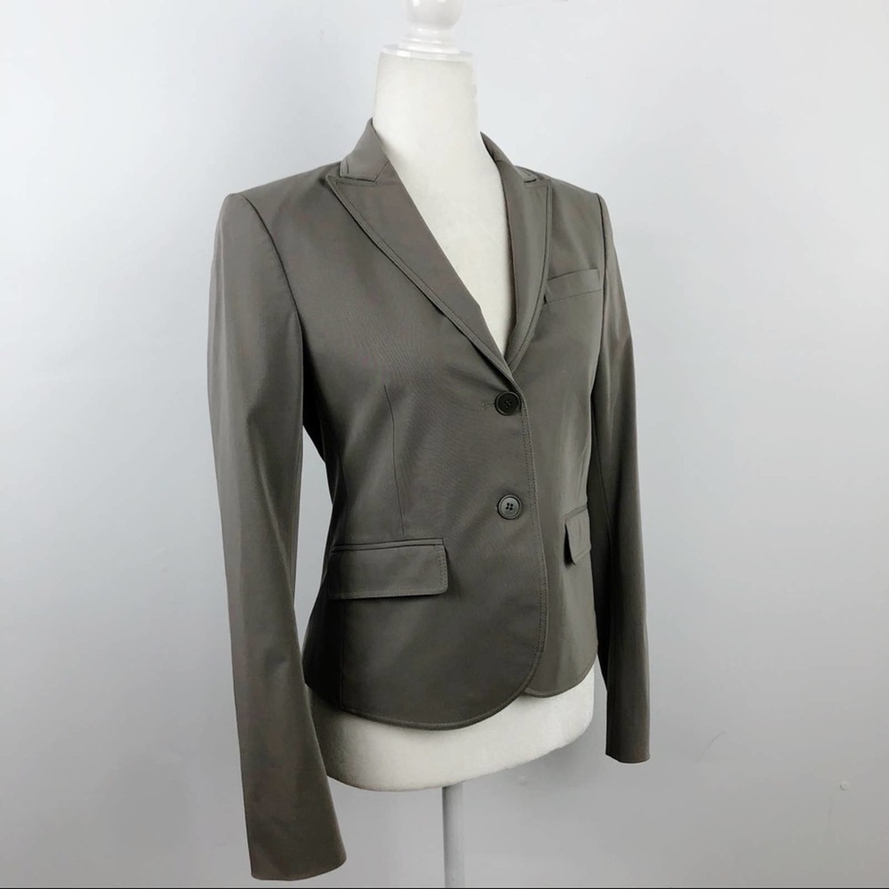 Theory Tailored Fitted 2 Button Front Blazer Sz 6 - image 5